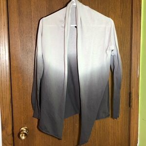 Grey to white ombré cardigan